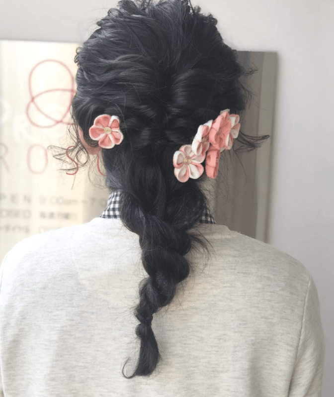 卒業袴写真の髪型は“編み込み”で簡単アレンジ!長さ別にやり方を紹介1-1