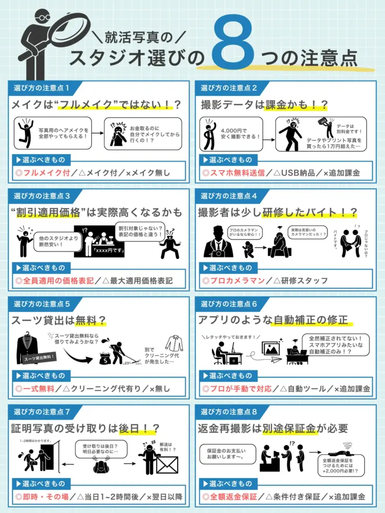 就活写真のスタジオ選び8つの注意点1
